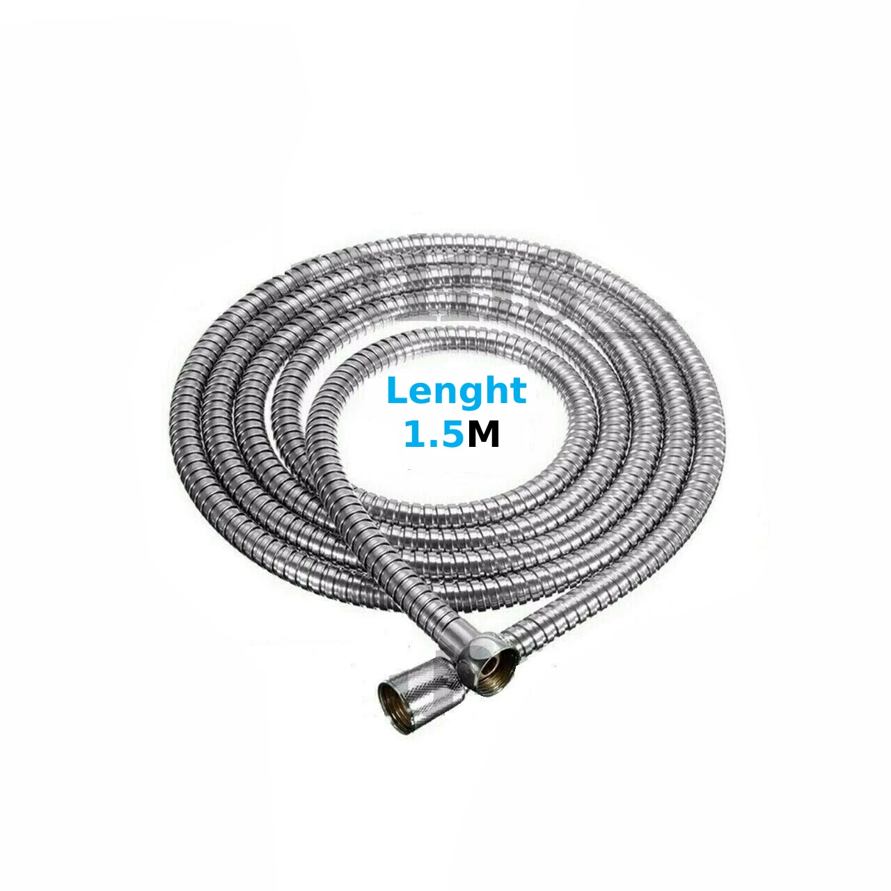 KMB 1.5M Chrome Stainless Steel Shower Hose