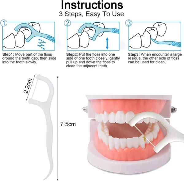 MKB 50PCS Teeth Floss Picks Oral Care