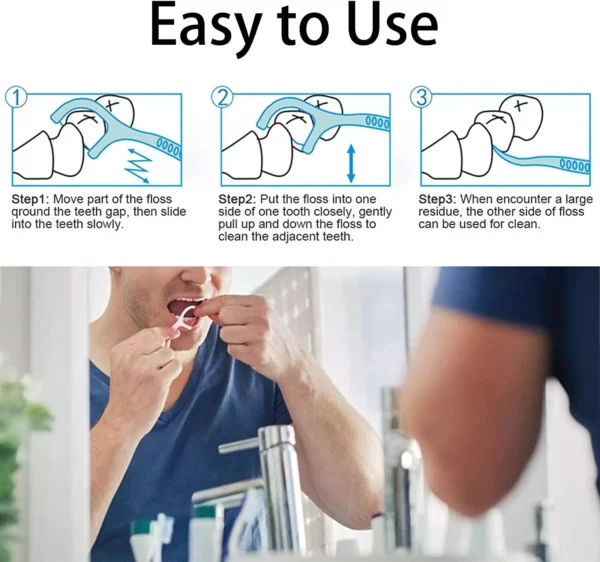 MKB 50PCS Teeth Floss Picks Oral Care