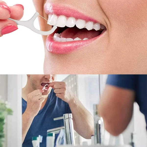 MKB 50PCS Teeth Floss Picks Oral Care